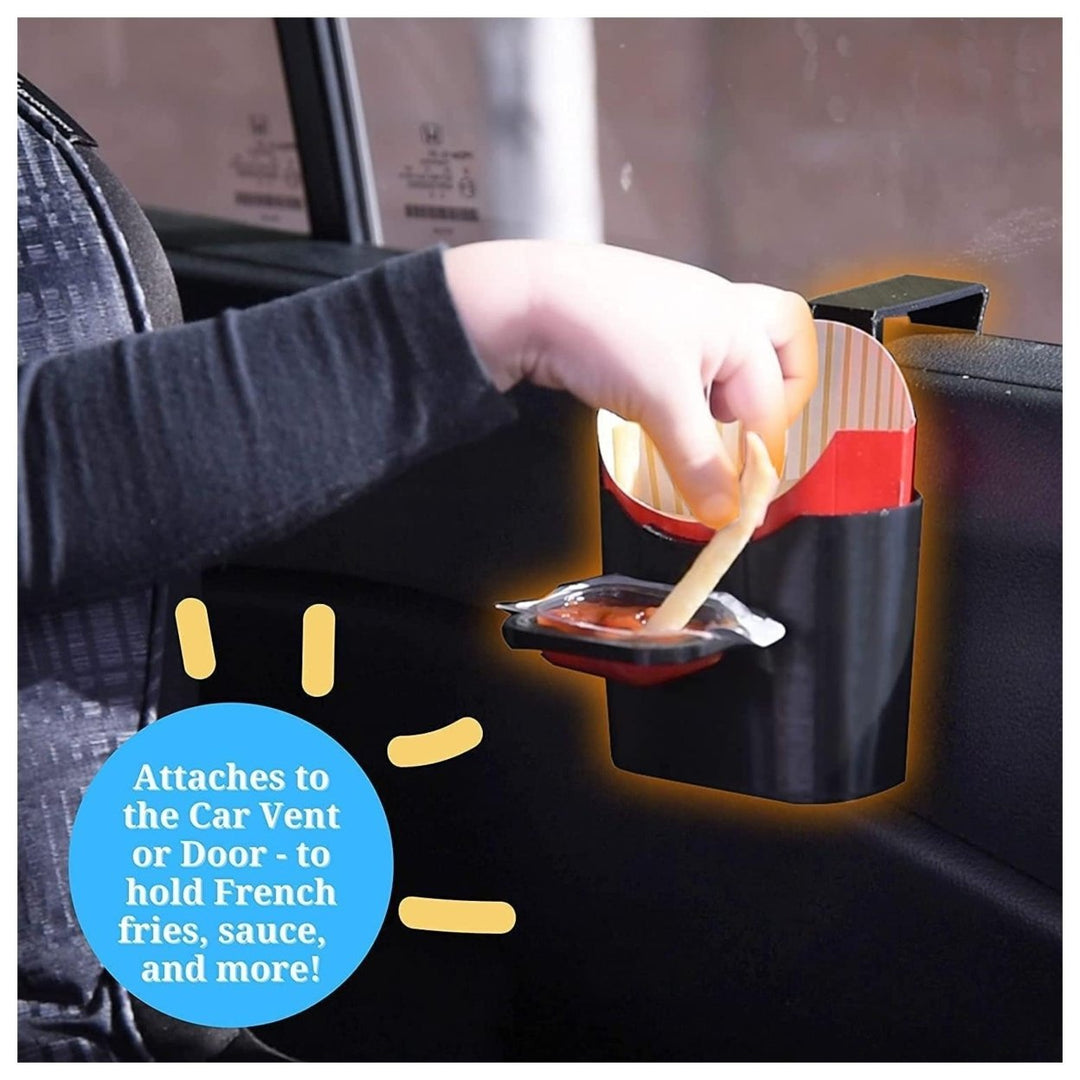 Vent N Door Caddy French Fry and Sauce Holder Combo On The Go Car Door Clip Mighty Mojo Image 4