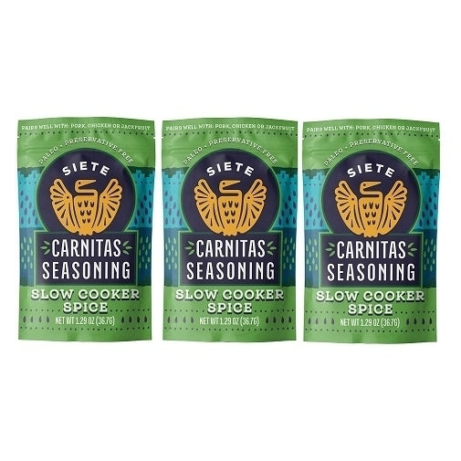 Siete Carnitas Seasoning Slow Cooker Spice 3 Packet Pack Image 1