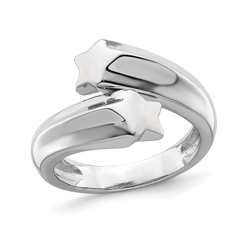 Sterling Silver Polished Shooting Stars Ring Image 1