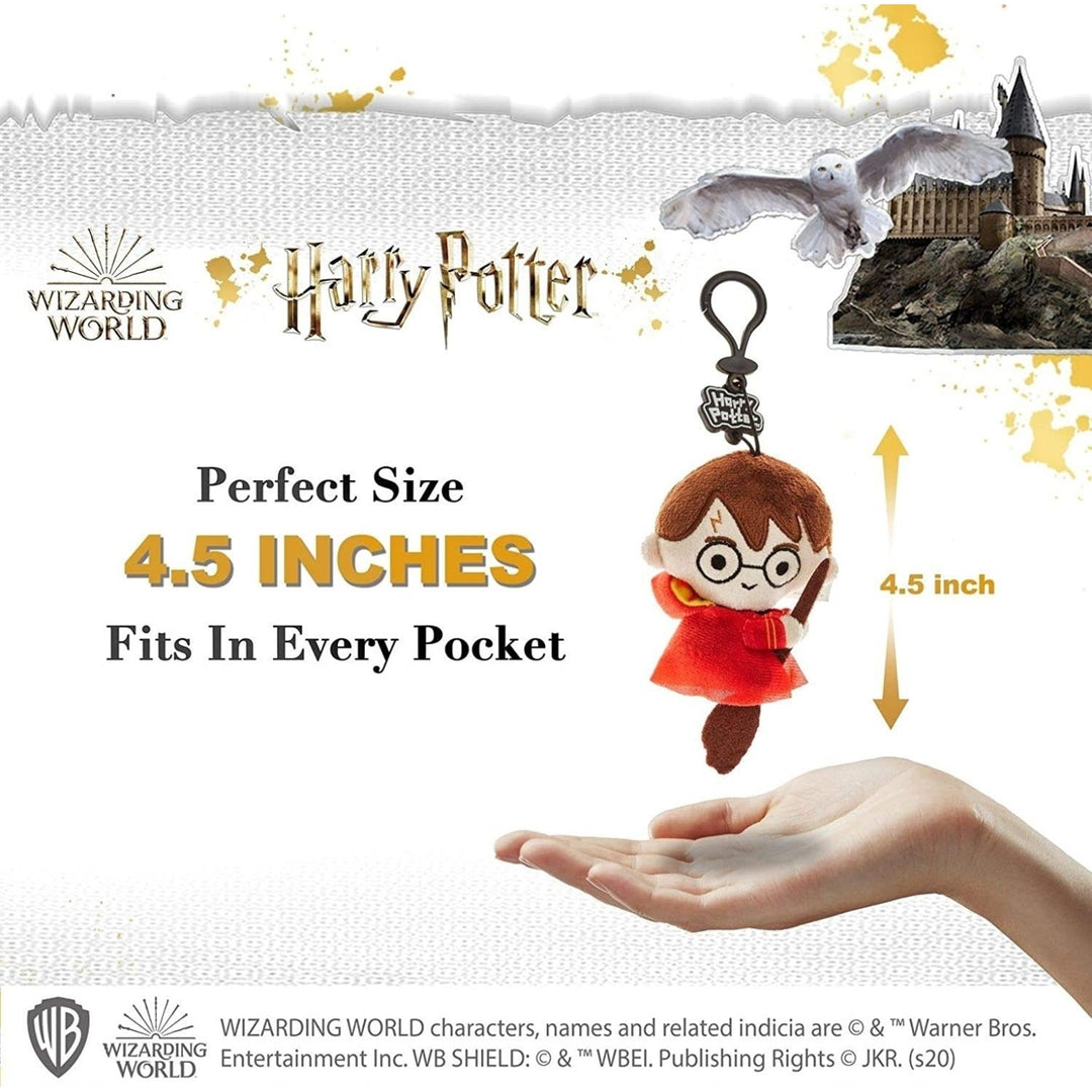 Harry Potter Plush Keychain 3pk Dumbledore Hedwig Hogwarts Ornament Zipper Pull Set PMI International Image 4
