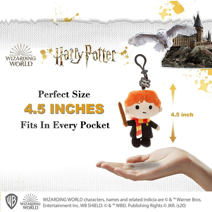 Harry Potter Plush Keychain 3pk Hermione Weasley Dobby Ornament Zipper Pull Set PMI International Image 4