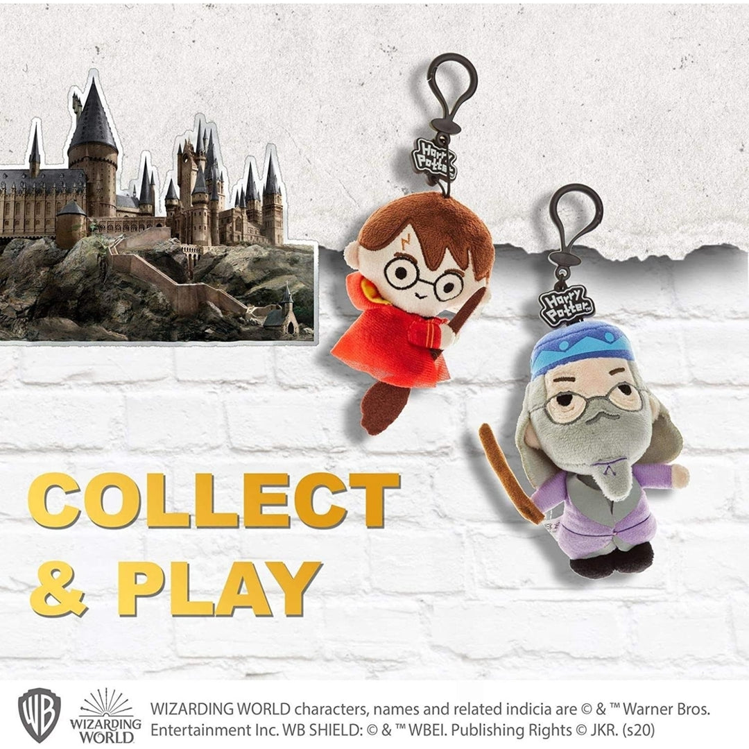 Harry Potter Plush Keychain 3pk Dumbledore Hedwig Hogwarts Ornament Zipper Pull Set PMI International Image 6