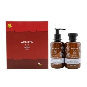 Apivita Relaxing Treats Euphoria and Softness Set: Pure Jasmine Shower Gel 250ml+ Pure Jasmine Moisturizing Body Milk Image 2
