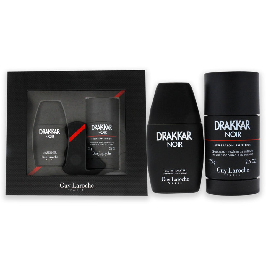 Drakkar Noir by Guy Laroche for Men - 2 Pc Gift Set 1oz EDT Spray2.6oz Deodorant Stick Image 1