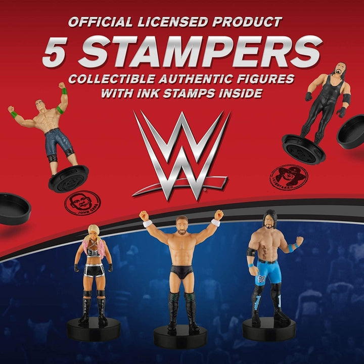 WWE Wrestler Stampers 5pk John Cena Undertaker Bryan Bliss AJ Styles PMI International Image 3