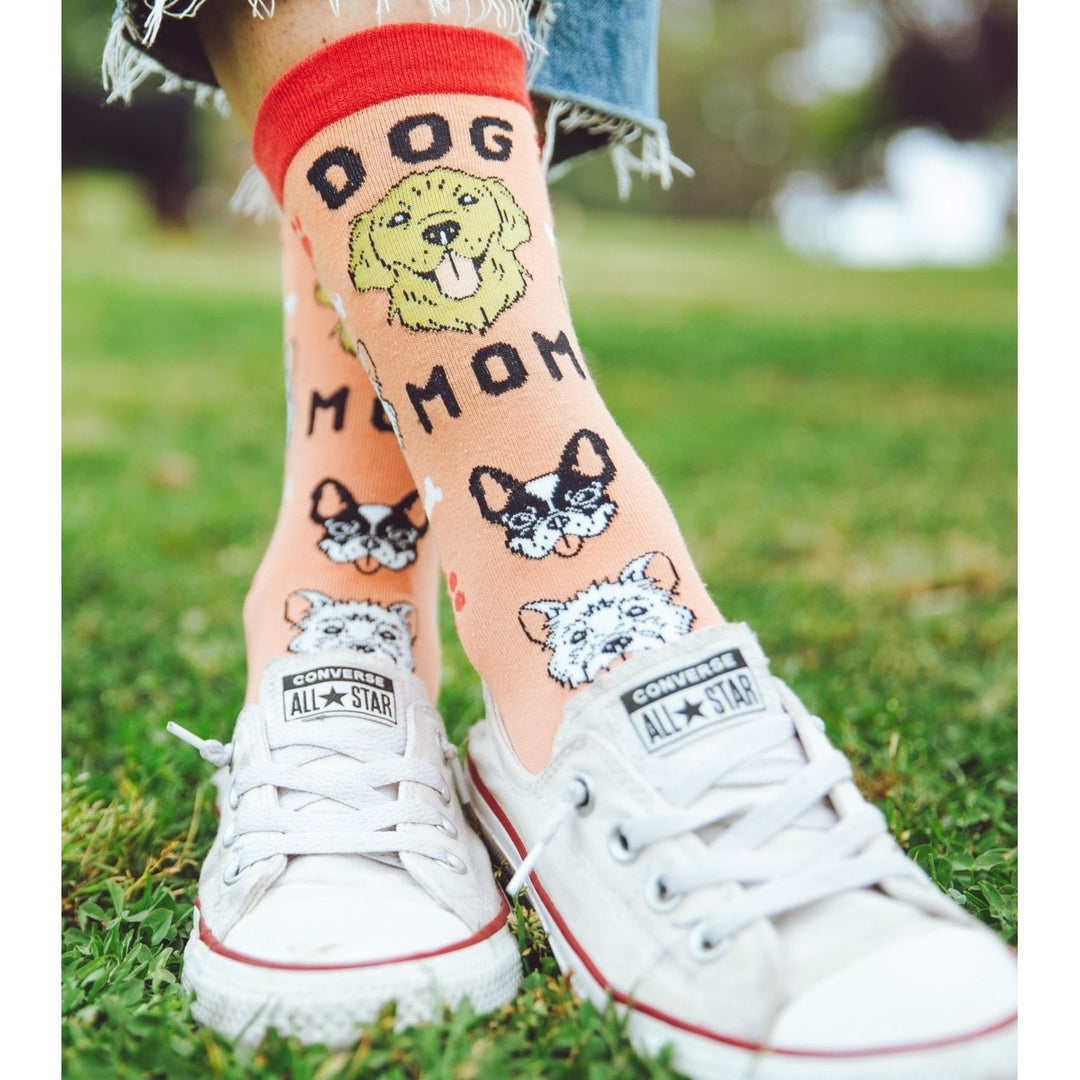 Womens Dog Mom Socks Funny Pet Puppy Animal Lover Mothers Day Graphic Footwear Image 7