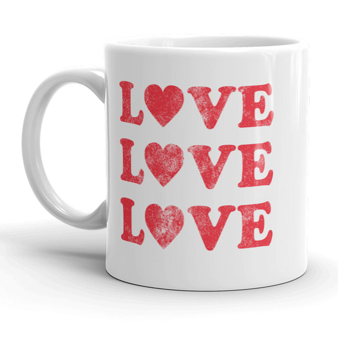 Love Love Love Mug Cute Valentines Day Coffee Cup - 11oz Image 1