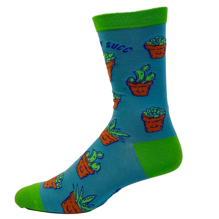 Womens You Dont Succ Socks Funny Succulent House Plant Graphic Novelty Footwear Image 4