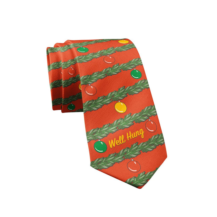 Well Hung Necktie Funny Ties Christmas Tie Mens Novelty Neckties Image 1