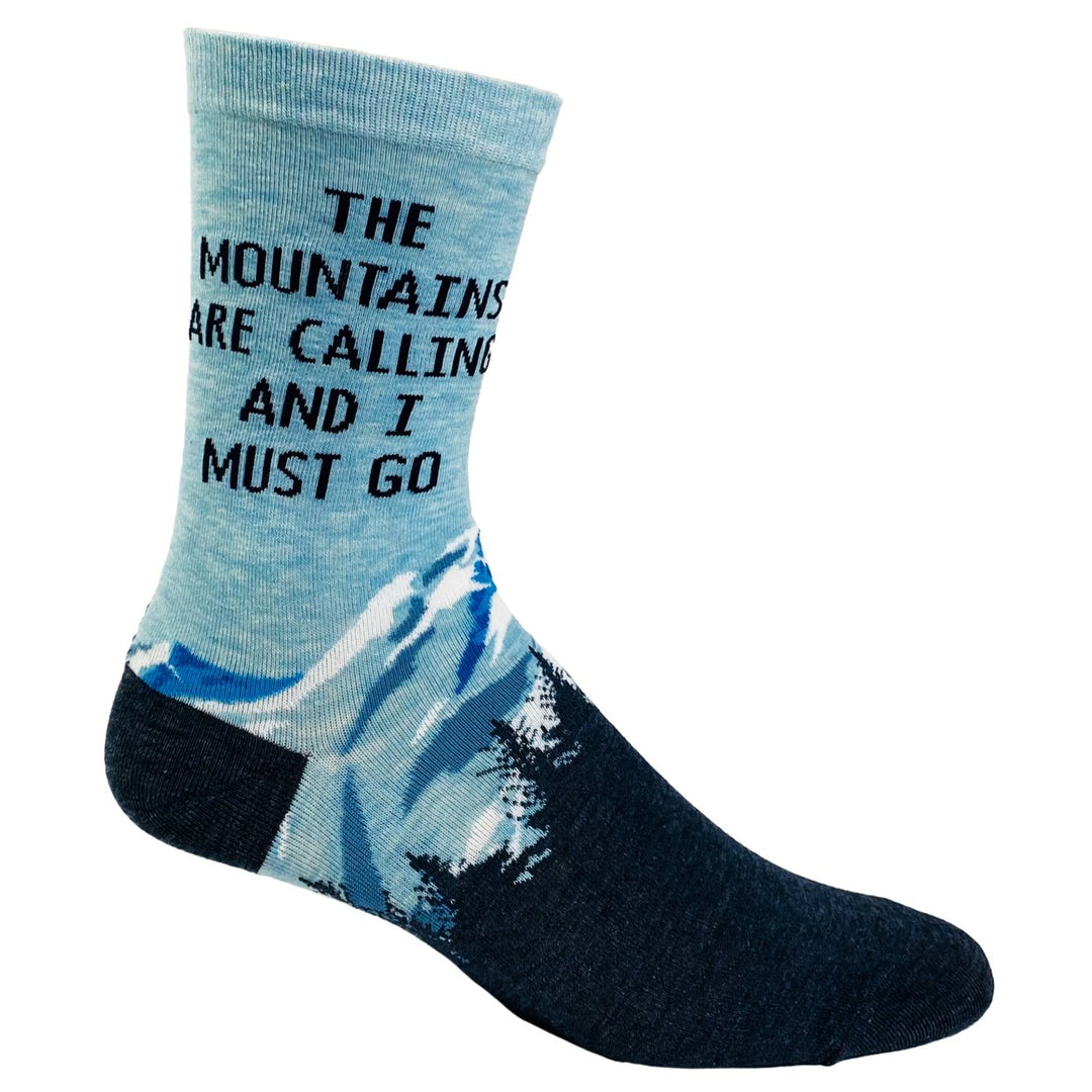 Mens The Mountains Are Calling And I Must Go Socks Funny Outdoor Camping Adventure Hiking Footwear Image 6