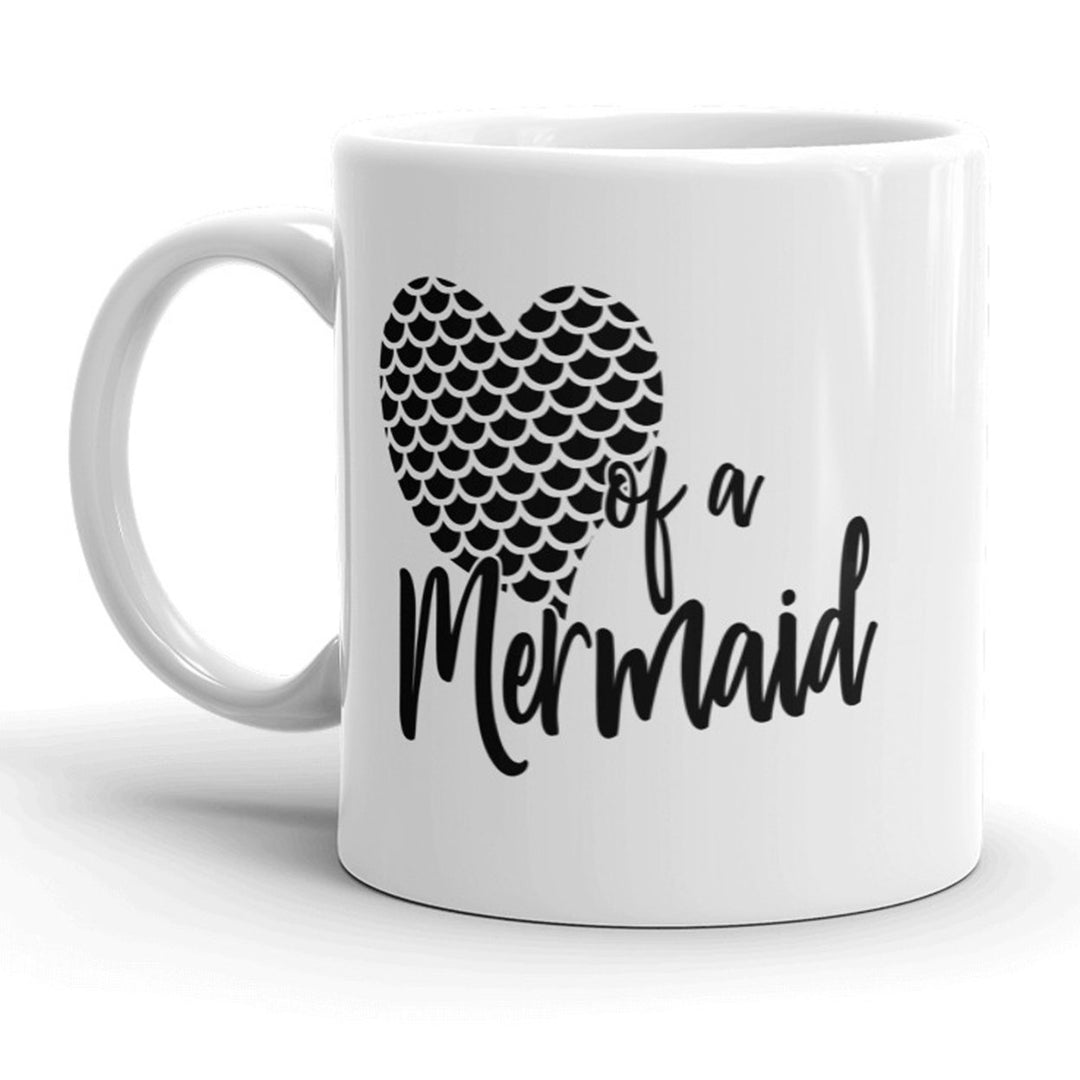 Heart Of A Mermaid Mug Funny Ocean Beach Coffee Cup - 11oz Image 1