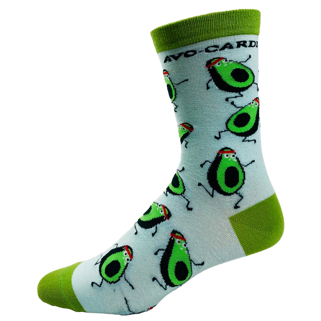 Womens Avocardio Socks Funny Avocado Fitness Healthy Fats Novelty Workout Footwear Image 4