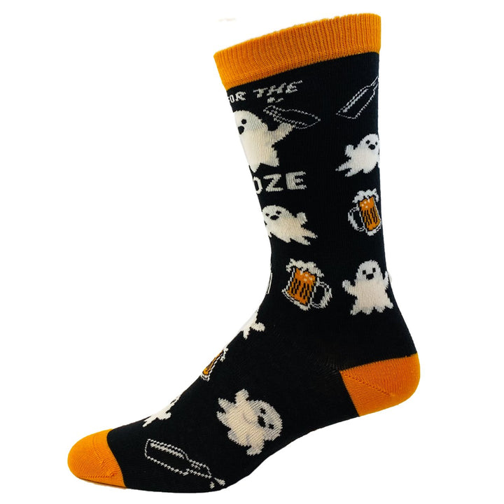 Womens Here For The Booze Socks Funny Ghost Halloween Party Graphic Novelty Footwear Image 2