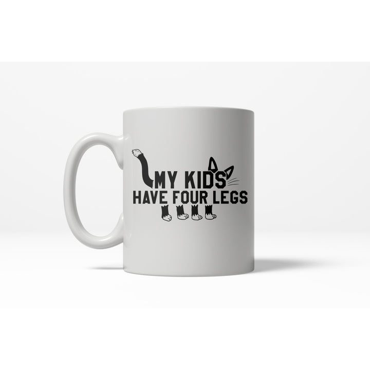 My Kids Have Four Legs Funny Crazy Cat Lover Ceramic Coffee Drinking Mug - 11oz Image 1