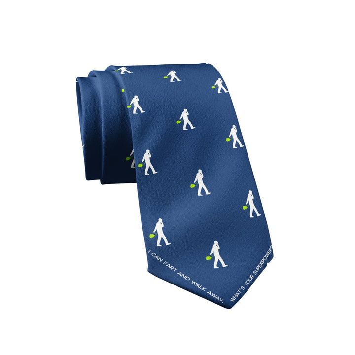 I Can f**t And Walk Away Necktie Funny Neckties for Men Hilarious Farting Tie Mens Novelty Neckties Image 1