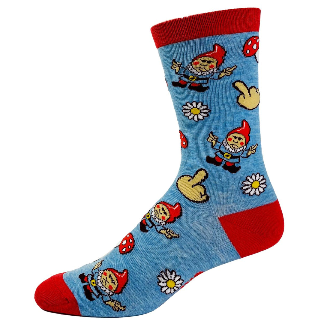 Womens Gnope Socks Funny Fantasy Mushroom Gnome Fairy Tale Novelty Graphic Footwear Image 4