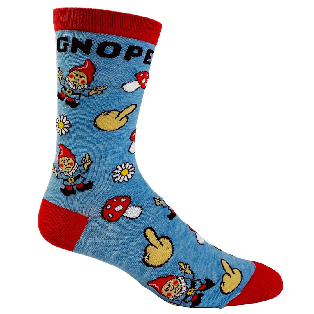 Womens Gnope Socks Funny Fantasy Mushroom Gnome Fairy Tale Novelty Graphic Footwear Image 6