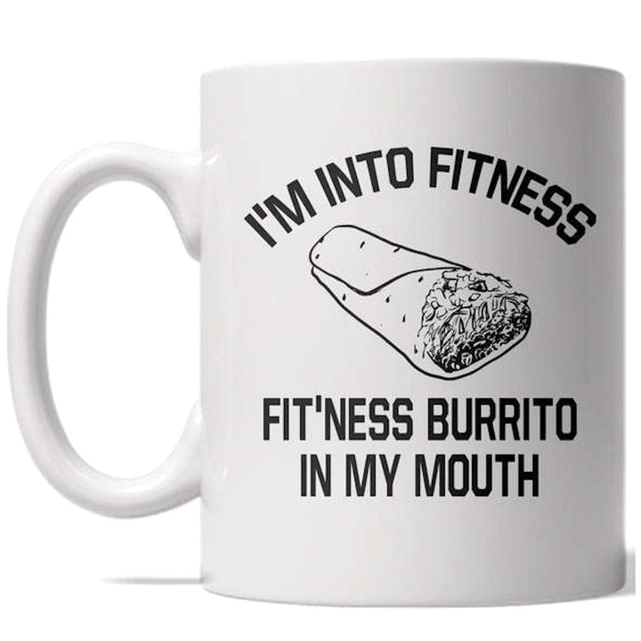 Fitness Burrito Mug Funny Fitness Cinco De Mayo Coffee Cup - 11oz Image 1