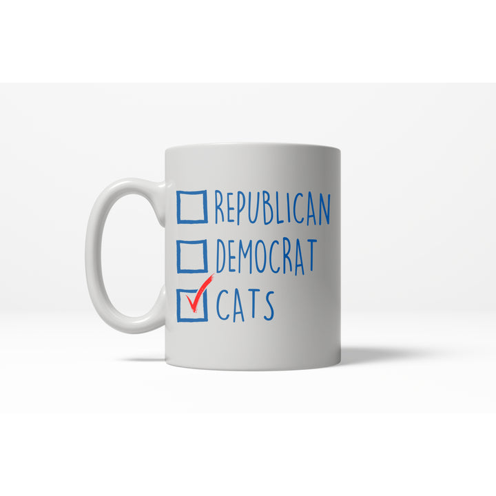 I Voted Cats Funny Crazy Political Cat Lover Coffee Ceramic Drinking Mug  - 11oz Image 1