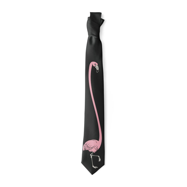 Flamingo Necktie Mens Novelty Neckties Tie for Dad Funny Neckties for Men Image 1