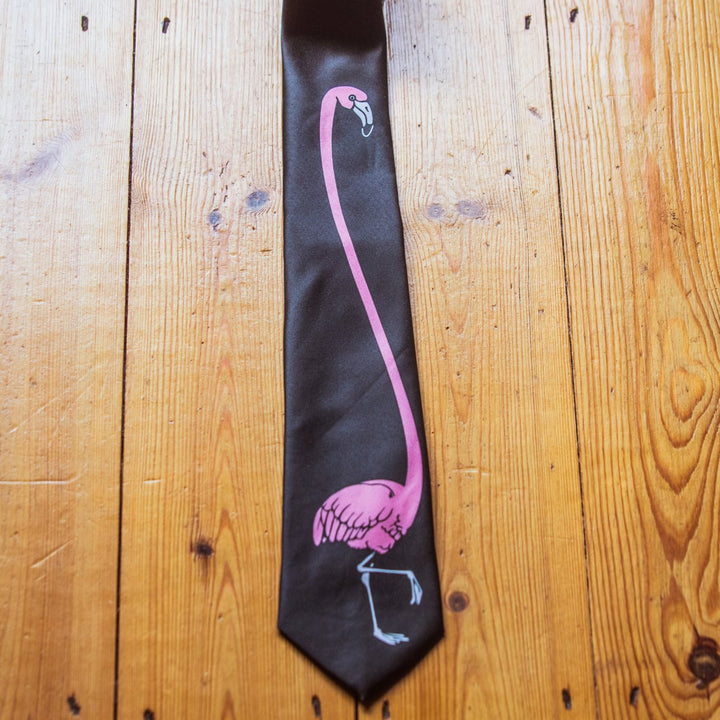 Flamingo Necktie Mens Novelty Neckties Tie for Dad Funny Neckties for Men Image 4