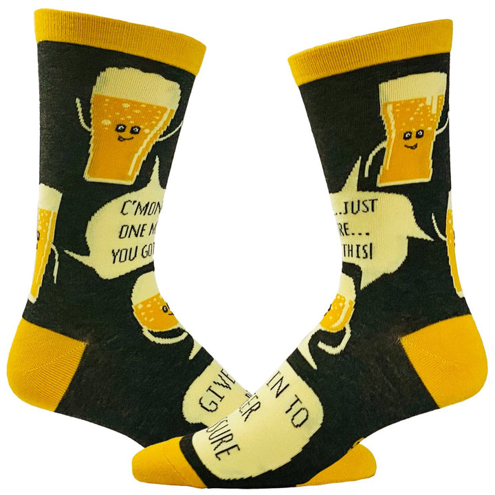 Mens Beer Pressure Socks Funny Party Drinking Craft Beer Lover Novelty Footwear Image 1