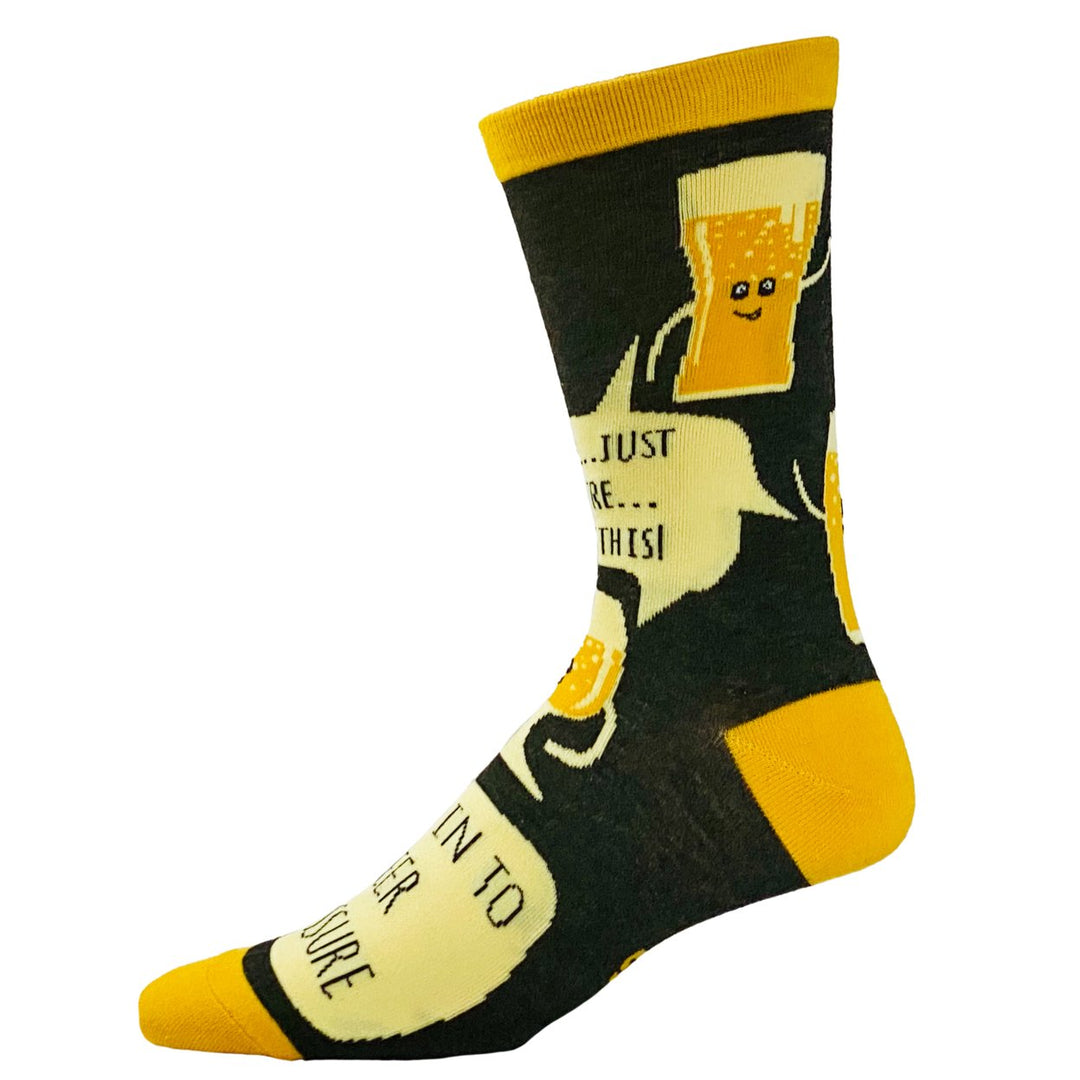 Mens Beer Pressure Socks Funny Party Drinking Craft Beer Lover Novelty Footwear Image 4