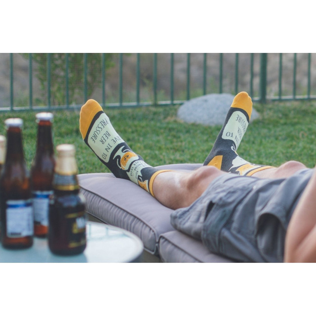 Mens Beer Pressure Socks Funny Party Drinking Craft Beer Lover Novelty Footwear Image 7