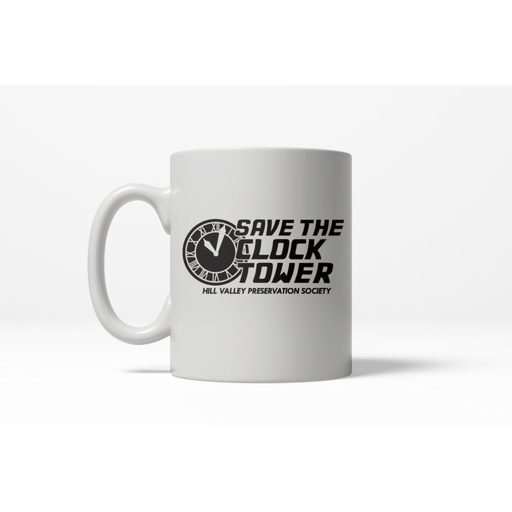 Save The Clocktower Funny Vintage Film Ceramic Coffee Drinking Mug - 11oz Image 1