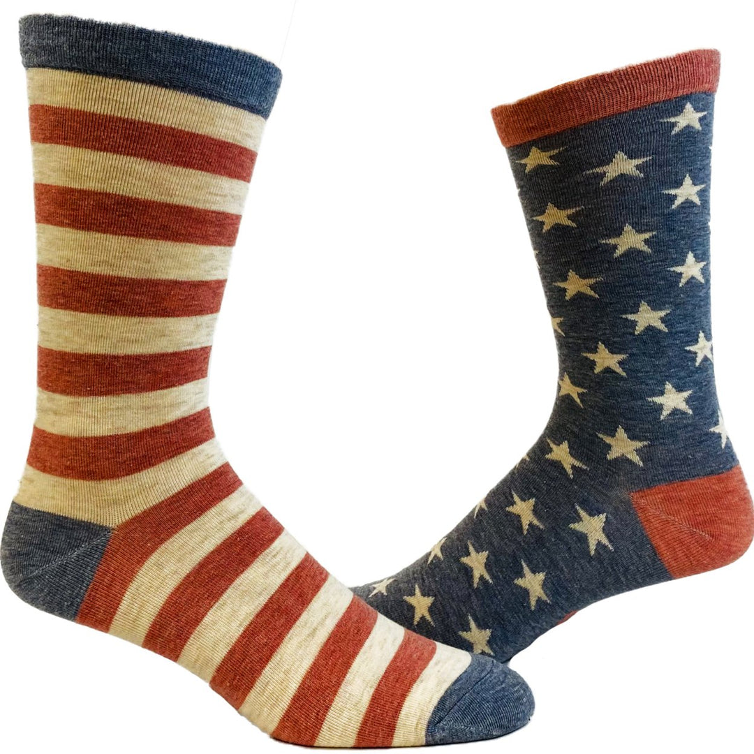 Mens Stars And Stripes Socks Festive 4th Of July Independence Day Patriot Footwear Image 1