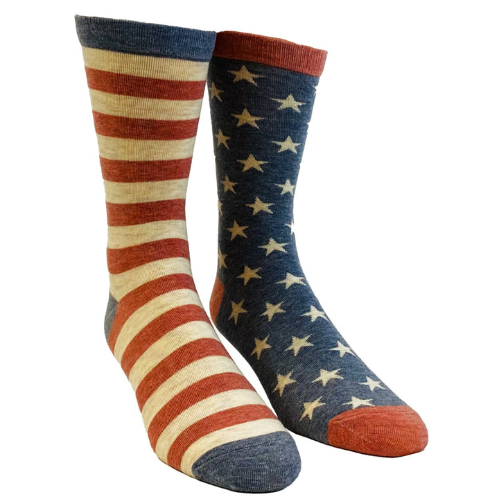 Mens Stars And Stripes Socks Festive 4th Of July Independence Day Patriot Footwear Image 2