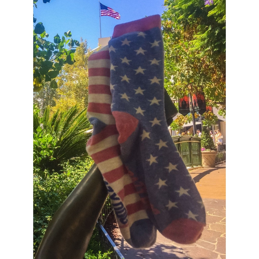 Mens Stars And Stripes Socks Festive 4th Of July Independence Day Patriot Footwear Image 7