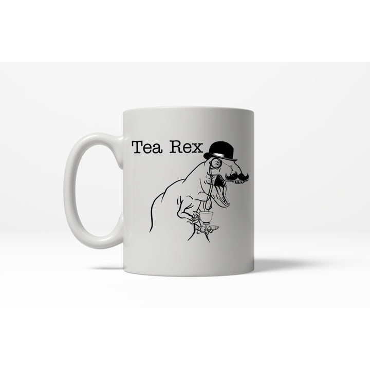 Tea Rex Funny Dinosaur Nerdy Vintage Ceramic Coffee Drinking Mug  - 11oz Image 1