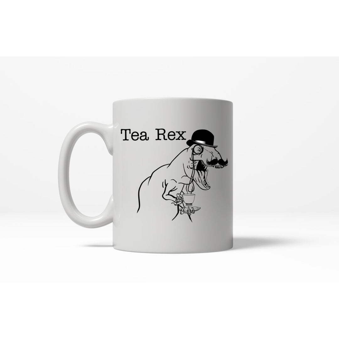 Tea Rex Funny Dinosaur Nerdy Vintage Ceramic Coffee Drinking Mug - 11oz Image 1