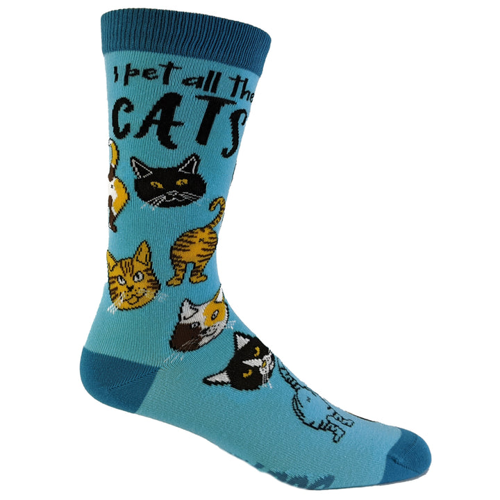 Womens Pet All The Cats Socks Funny Cat Face Hilarious Kitten Novelty Footwear Image 6