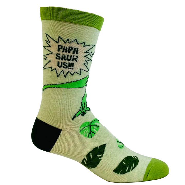 Mens Papasaurus Socks Funny Fathers Day Dinosaur T-Rex Grandfather Novelty Footwear Image 6