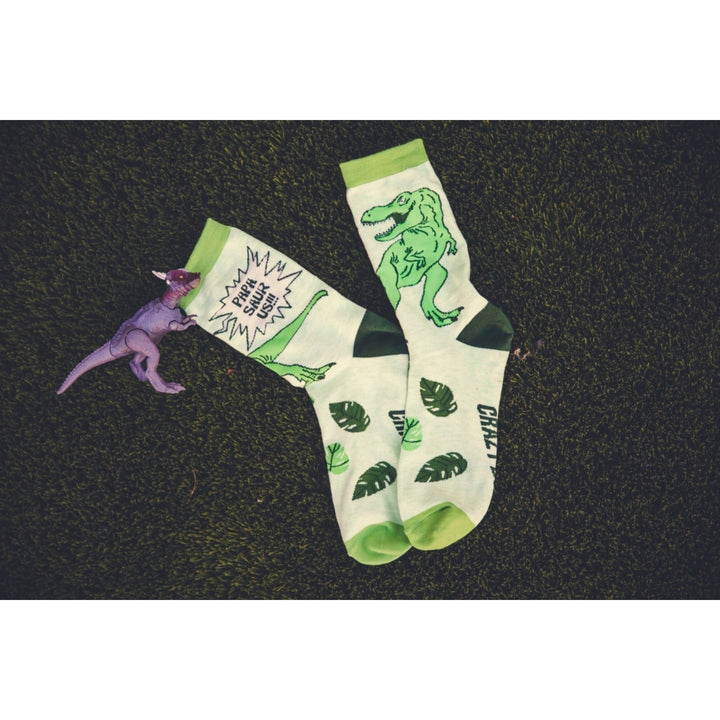 Mens Papasaurus Socks Funny Fathers Day Dinosaur T-Rex Grandfather Novelty Footwear Image 8