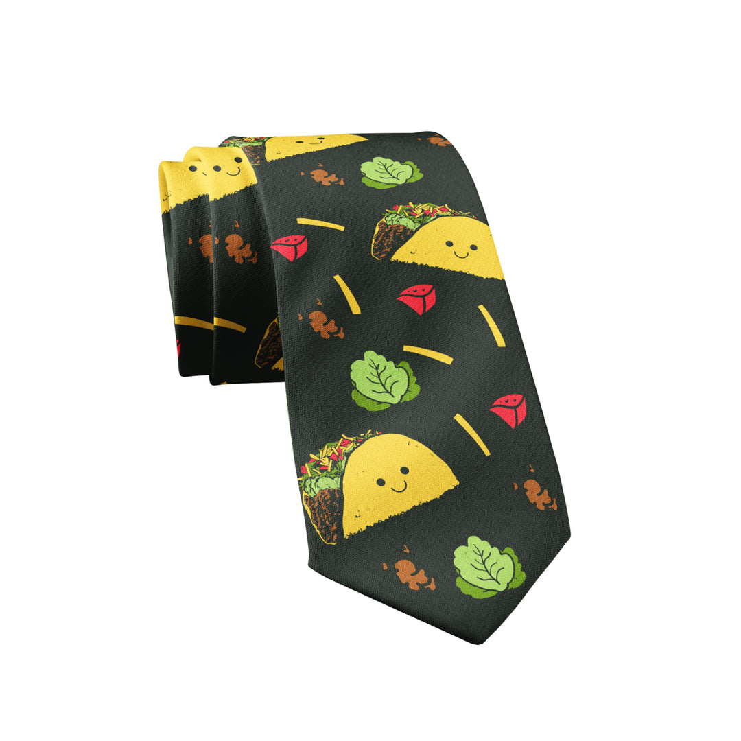 Tacos Necktie Funny Mens Ties Novelty Neckties for Men Taco Tie Hilarious Ties for Guys Image 1