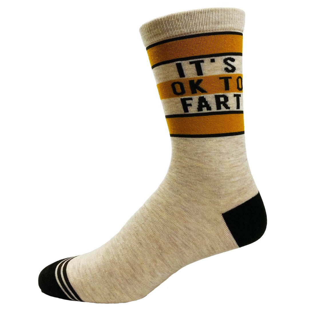 Youth Its Ok To f**t Socks Funny Bathroom Humor Pass Gas Toot Novelty Footwear Image 4