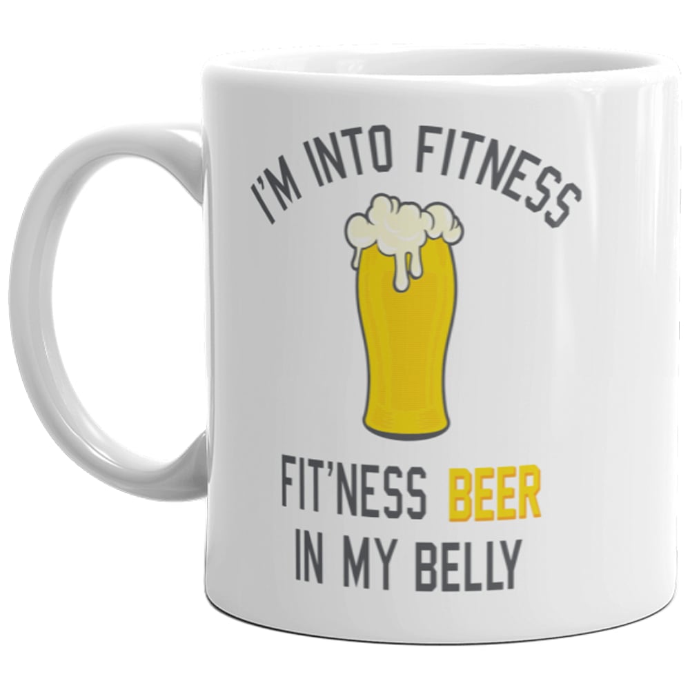 Im Into Fitness Fitness Beer In My Belly Mug Funny Craft Beer Lover Coffee Cup-11oz Image 1