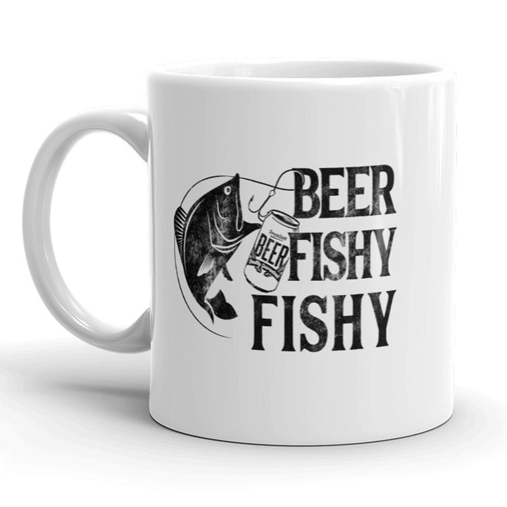 Beer Fishy Fishy Mug Funny Outdoors Fishing Coffee Cup - 11oz Image 1