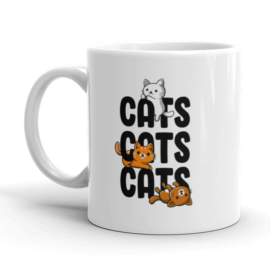 Cats Cats Cats Coffee Mug Funny Crazy Kitty Lover Ceramic Cup-11oz Image 1