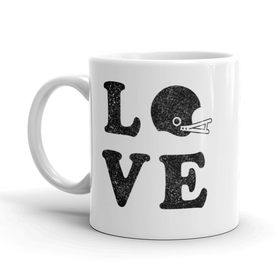 Love Football Coffee Mug Funny Sports Ceramic Cup-11oz Image 1
