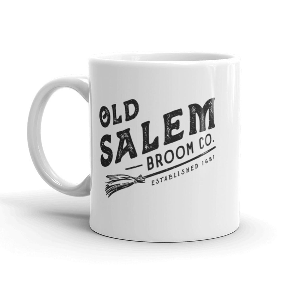 Old Salem Broom Company Coffee Mug Funny Halloween Witch Ceramic Cup-11oz Image 1