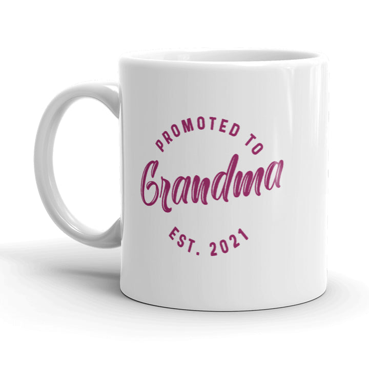 Promoted To Grandma 2021 Mug Funny Baby Family Graphic Coffee Cup-11oz Image 1