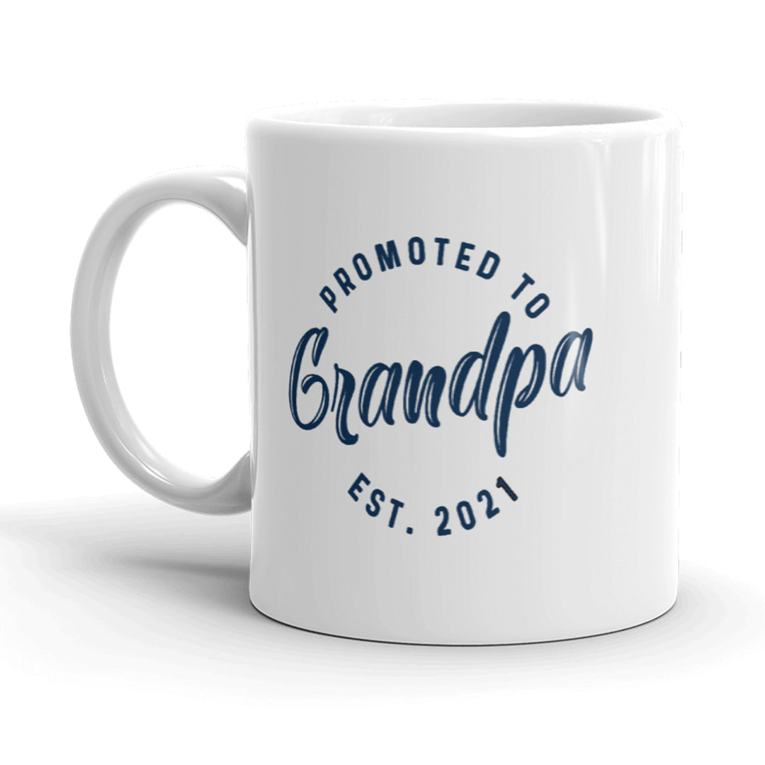 Promoted To Grandpa 2021 Mug Funny New Baby Family Graphic Coffee Cup-11oz Image 1