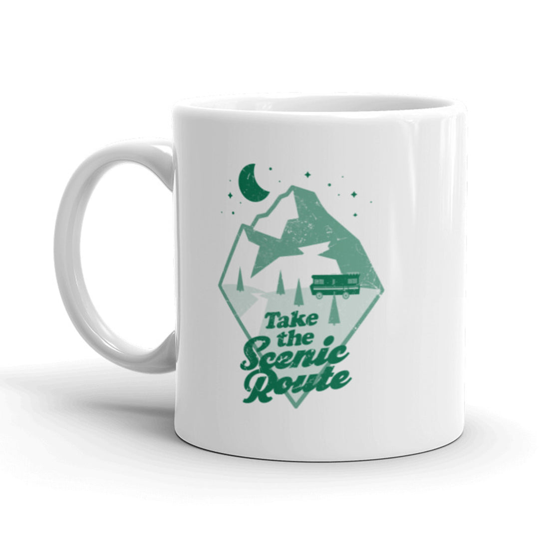 Take The Scenic Route Coffee Mug Funny Outdoor Camping Ceramic Cup-11oz Image 1