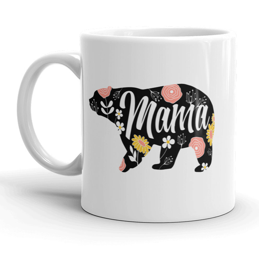 Mama Bear Floral Mug Cute Mothers Day Coffee Cup - 11oz Image 1