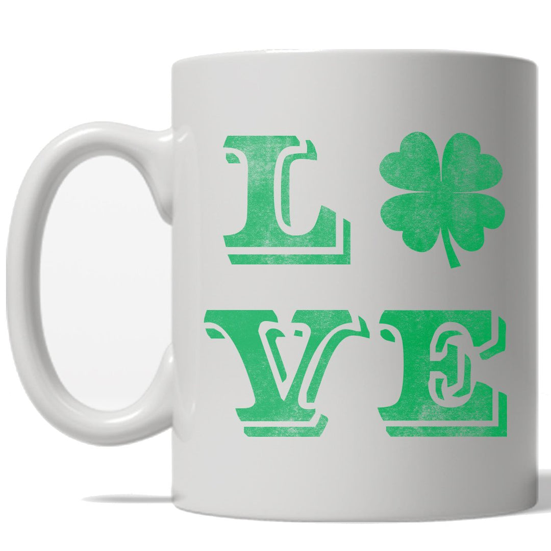 Clover Love Mug Cool St Patricks Day Shamrock Coffee Cup - 11oz Image 1