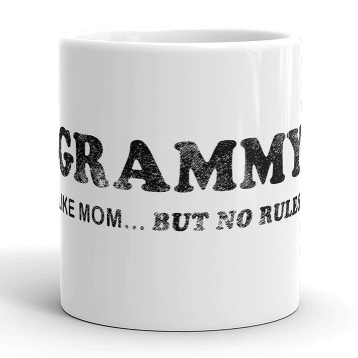 Grammy Like Mom But No Rules Mug Funny Grandmother Coffee Cup - 11oz Image 1